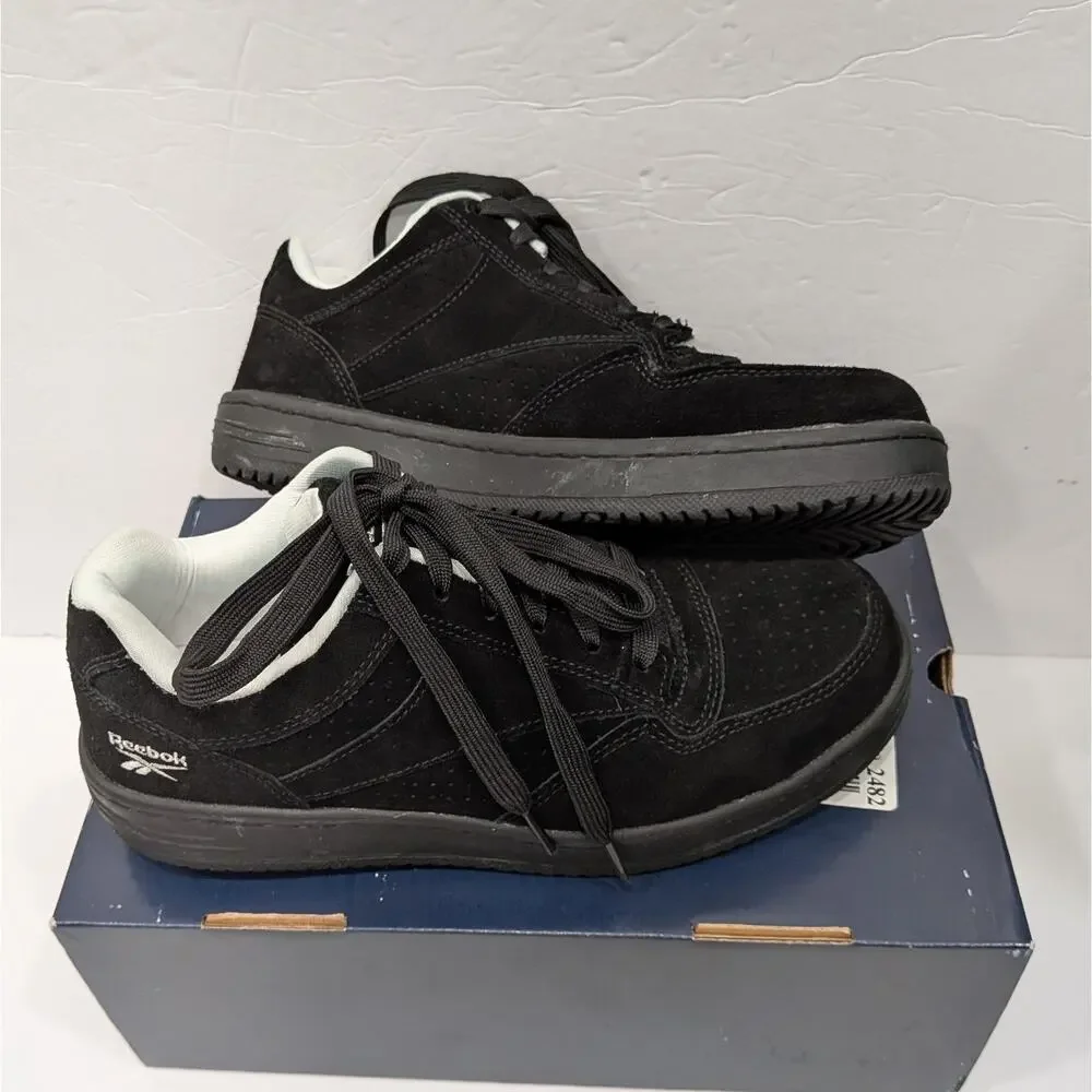 Reebok Soyay Mens 8.5 Wide Womens 10.5 Steel Toe Skate Work Shoes Black RB1910